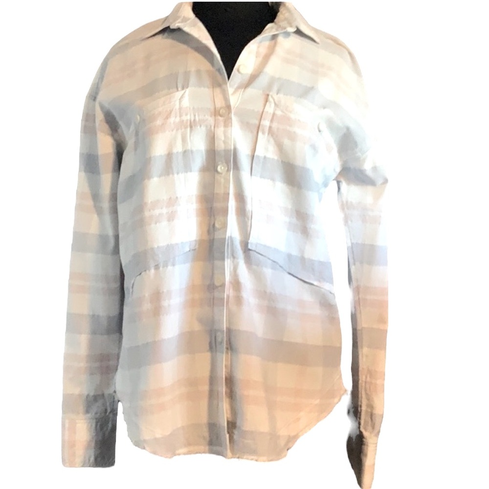 Free People Loveland Plaid Shirt Pastel Combo - Picture 3 of 8